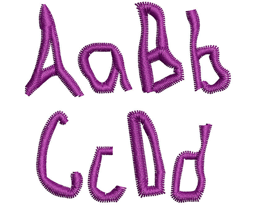 Knocked Around 20mm Font 2 | Embroidery Legacy Knocked Around 20mm Font 2