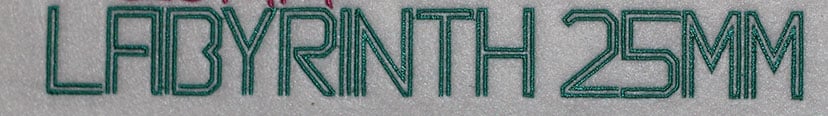 Labyrinth 25mm Font 3 | Embroidery Legacy Labyrinth 25mm Font 3