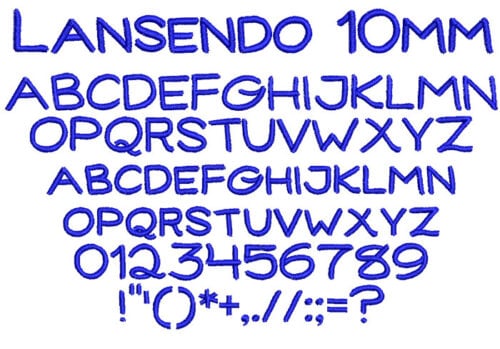 Lansendo 10mm Font 1