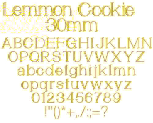 Lemon Cookie 30mm Font 1