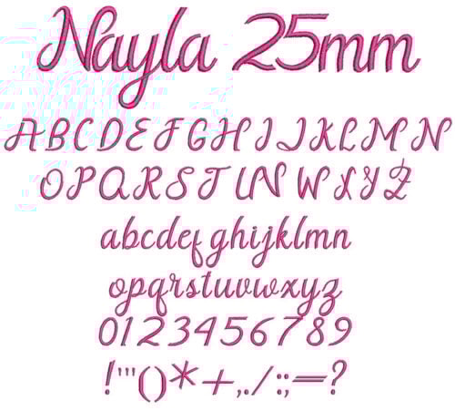Nayla 25mm Font 1