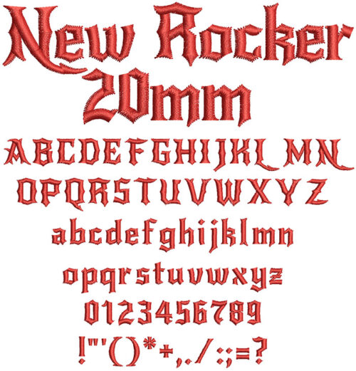 New Rocker 20mm Font 1