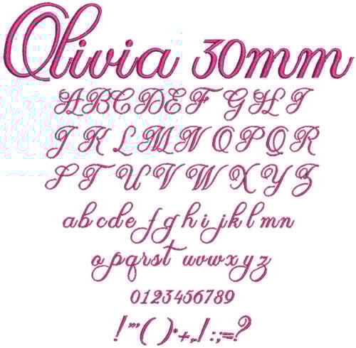 Olivia 30mm Font 1