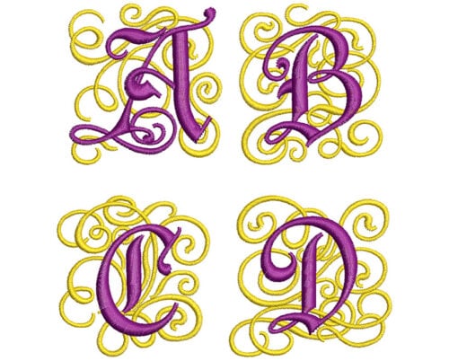 Ornate Monogram 50mm Font 2