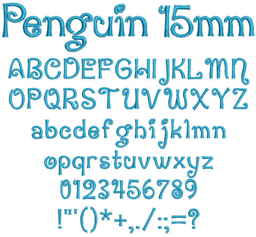 Penguin 15mm Font 1