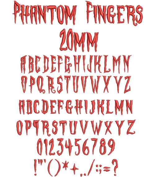 Phantom Fingers 20mm Font 1