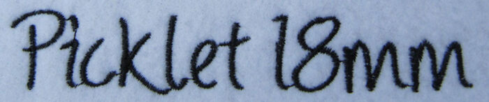 Picklet 18mm Font 3
