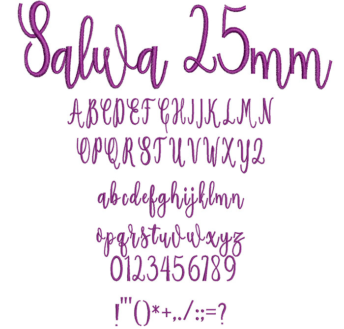 Salwa 25mm Font 1 | Embroidery Legacy Salwa 25mm Font 1