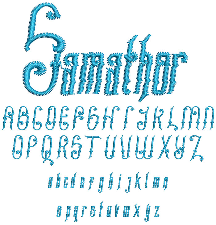 Samathor 30mm Font 1 | Embroidery Legacy Samathor 30mm Font 1