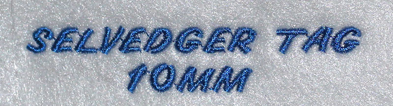 Selvedger Tag 10mm Font 3 | Embroidery Legacy Selvedger Tag 10mm Font 3