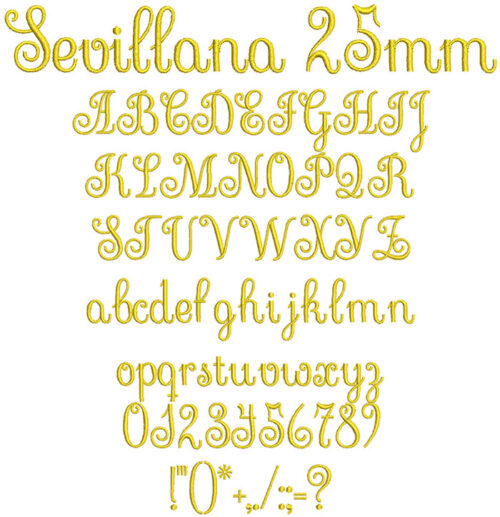 Sevillana 25mm Font 1