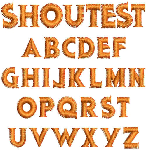 Shoutest 10mm Font 1