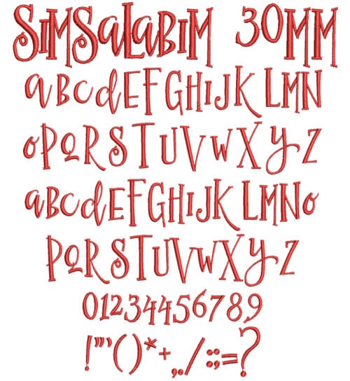 Simsalabim 30mm Font 1