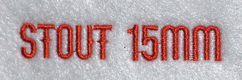 Stout 15mm Font 3 | Embroidery Legacy Stout 15mm Font 3