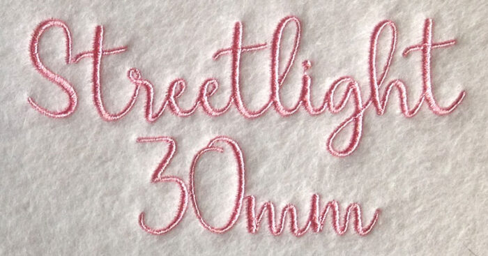 Streetlight 30mm Font 3