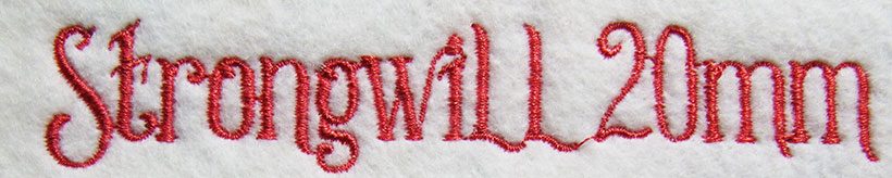 Strongwill 20mm Font 3 | Embroidery Legacy Strongwill 20mm Font 3