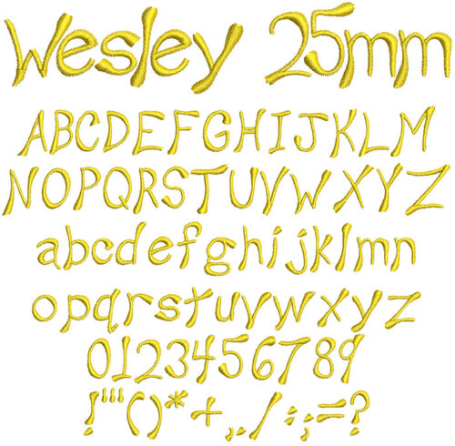 Wesley 25mm Font 1