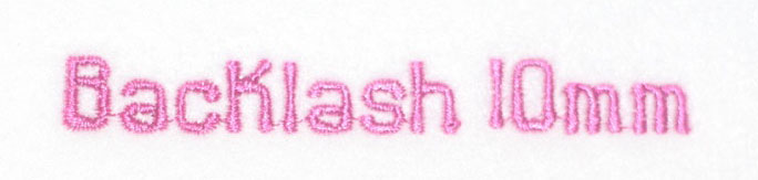 Backlash 10mm Font 2 | Embroidery Legacy Backlash 10mm Font 2
