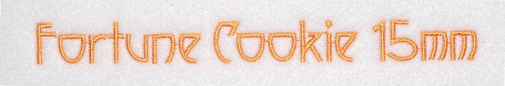 Fortune Cookie 15mm Font 2 | Embroidery Legacy Fortune Cookie 15mm Font 2