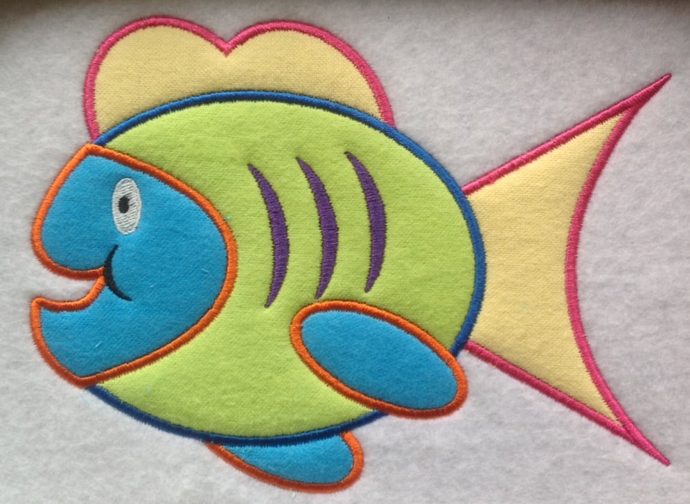 fish | Embroidery Legacy fish applique embroidery design