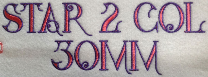 Star2Col30mm | Embroidery Legacy Star2Col30mm