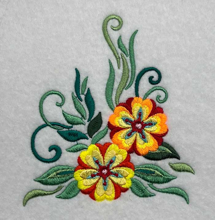 AIBunFlo_05sewout | Embroidery Legacy Bunch of flowers 5 embroidery design