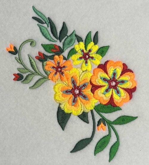 Bunch of flowers 6 embroidery design