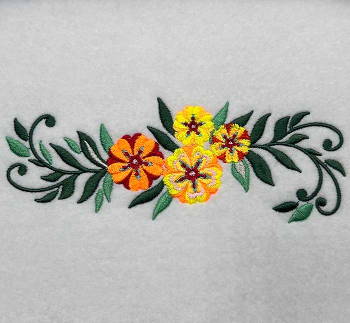AIBunFlo_07sewout | Embroidery Legacy Bunch of Flowers 7 embroidery design