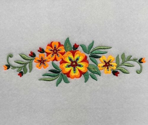 Bunch of flowers 9 embroidery design