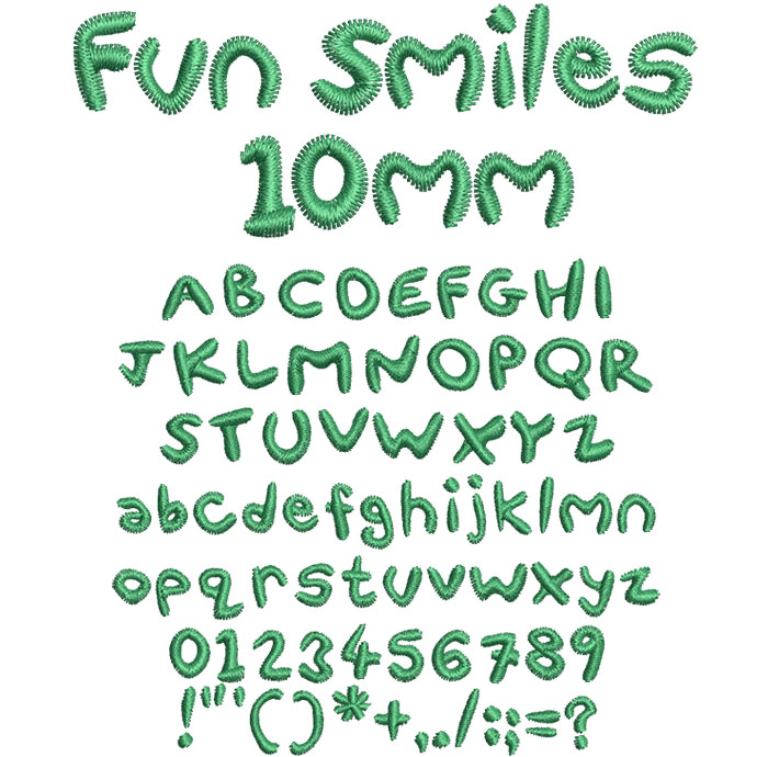 FunSmiles10mm | Embroidery Legacy FunSmiles10mm