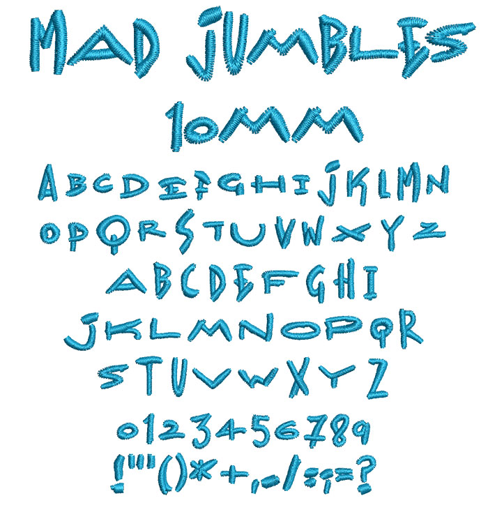 MadJumbles10mm | Embroidery Legacy MadJumbles10mm