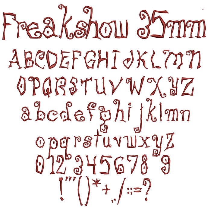 Freakshow35mm | Embroidery Legacy Freakshow35mm