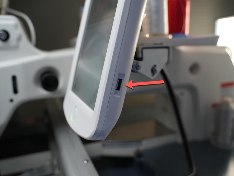 USB Port on Machine