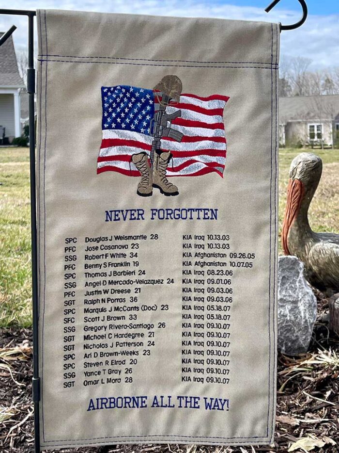 memorial day boots rifle banner