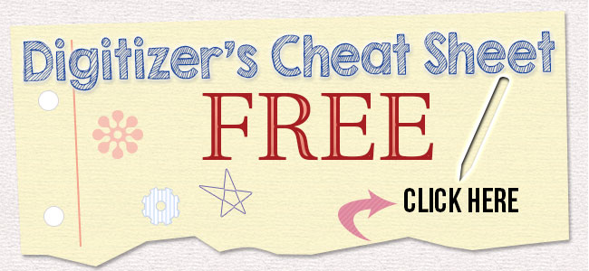 Digitizing Tracking Sheet digitizerscheatsheet | Embroidery Legacy