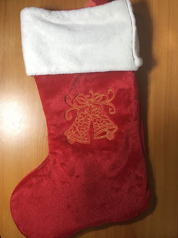 stocking | Embroidery Legacy christmas trapunto stocking