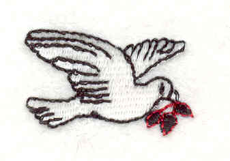 Embroidery Design: Dove 1<br> 0.78w X 1.21h