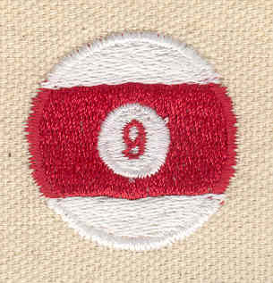 Embroidery Design: Billiard ball <br> 1.24w X 1.25h