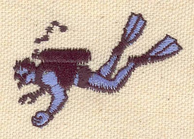 Embroidery Design: Scuba diver<br> 1.92w X 1.35h