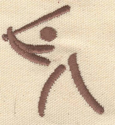 Embroidery Design: Baseball stick figure<br> 2.13w X 2.36h