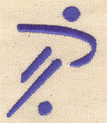 Embroidery Design: Soccer player<br> 1.78w X 2.27h
