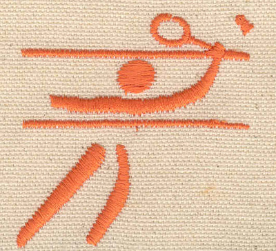 Embroidery Design: Badminton Player<br> 2.27w X 2.28h