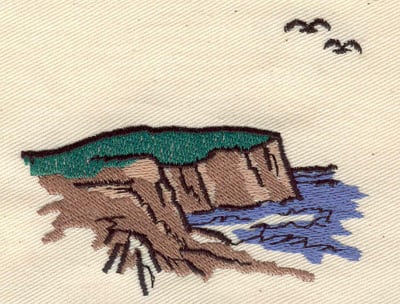 Embroidery Design: Seaside cliffs<br> 3.24w X 2.58h