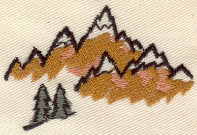 Embroidery Design: Mountains<br> 2.43w X 1.60h
