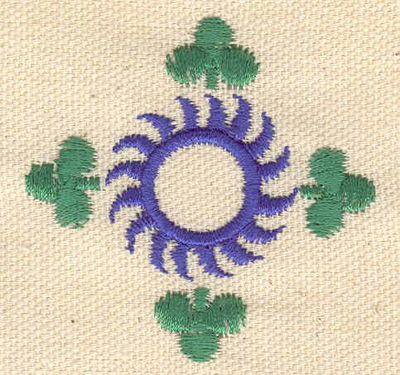 Embroidery Design: Shamrock design<br> 2.11w X 2.08h