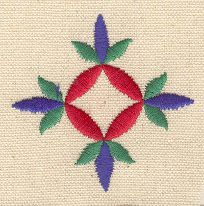 Embroidery Design: Floral design E<br> 2.52w X 2.50h