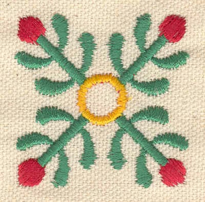 Embroidery Design: Floral design G<br> 1.71w X 1.72h