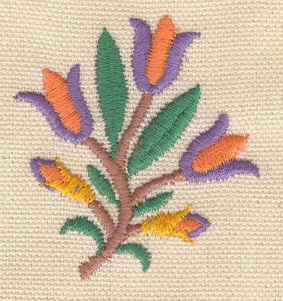 Embroidery Design: Floral design J<br> 1.90w X 2.07h