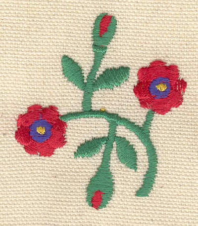 Embroidery Design: Floral design N<br> 1.84w X 2.12h