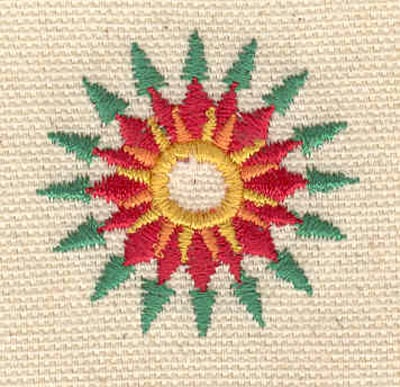 Embroidery Design: Floral design O<br> 1.43w X 1.41h